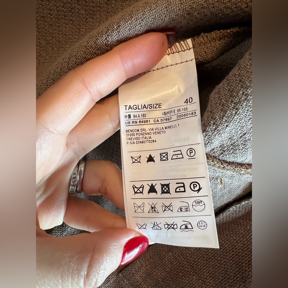 BENETTON - burlap style bomber jacket - manteau toile de jute Size 40 (XS-S) - Picture 7 of 10